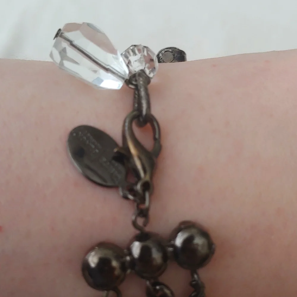 SALE: White House Black Market Triple Chain Bracelet with Dangling Crystals - Picture 3 of 7